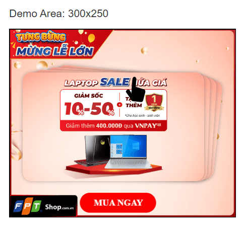 Định dạng Card Swiper với chồng thẻ ưu đãi vuốt qua từng lớp