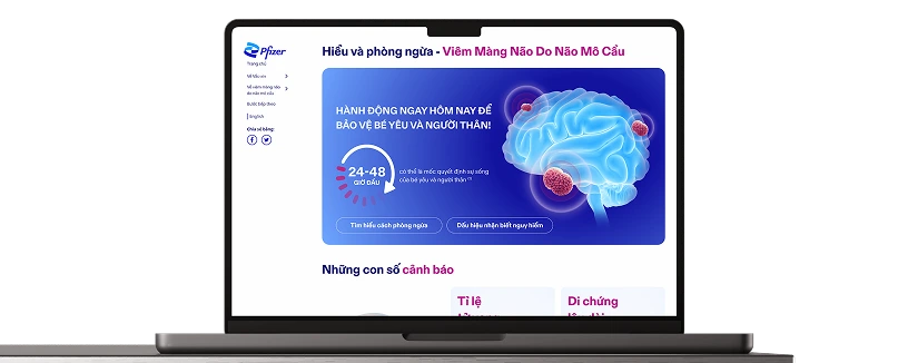 Giao diện website doanh nghiệp trên laptop