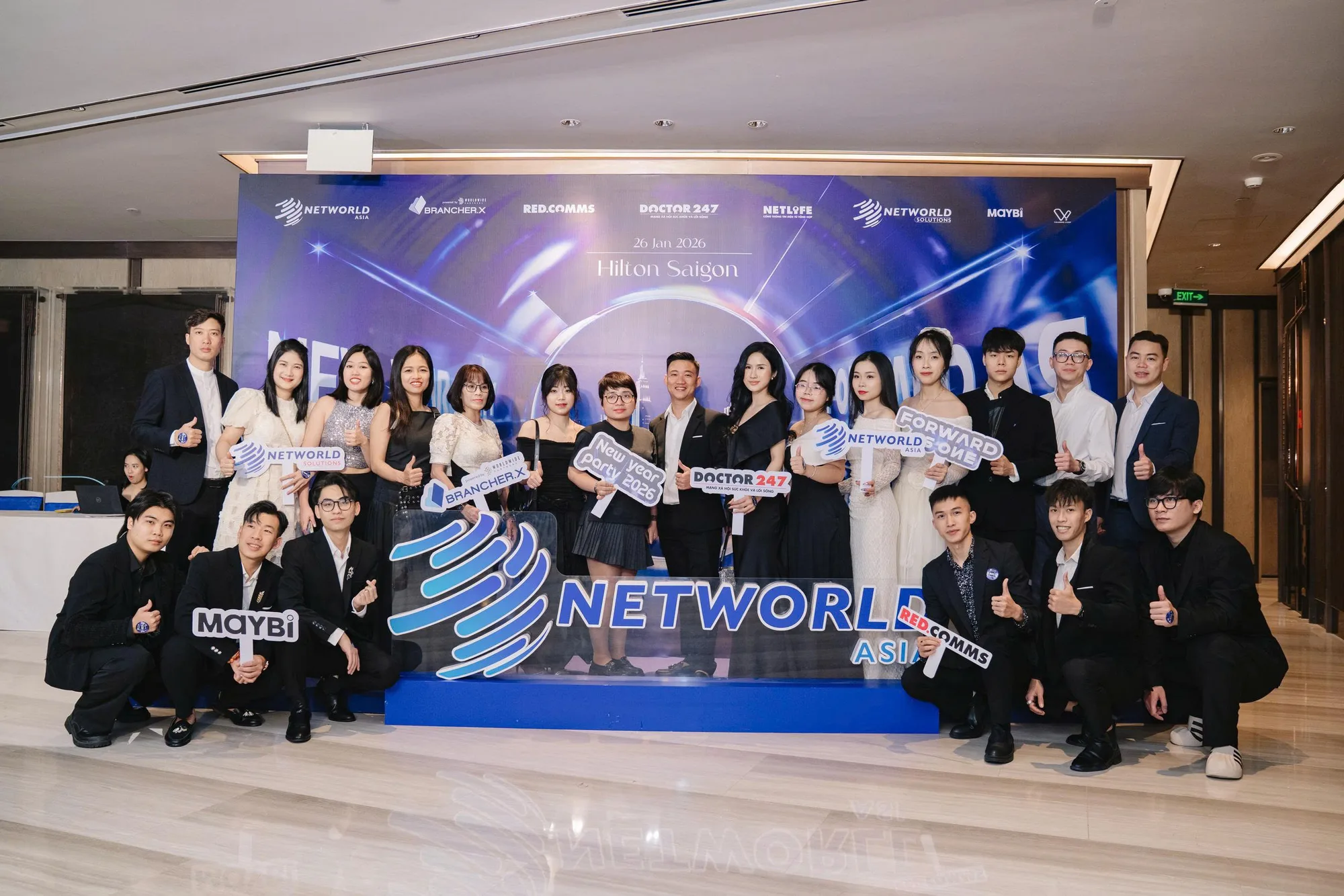 Đội ngũ Networld Solutions và các công ty thành viên Networld Asia tại tiệc tất niên 2026
