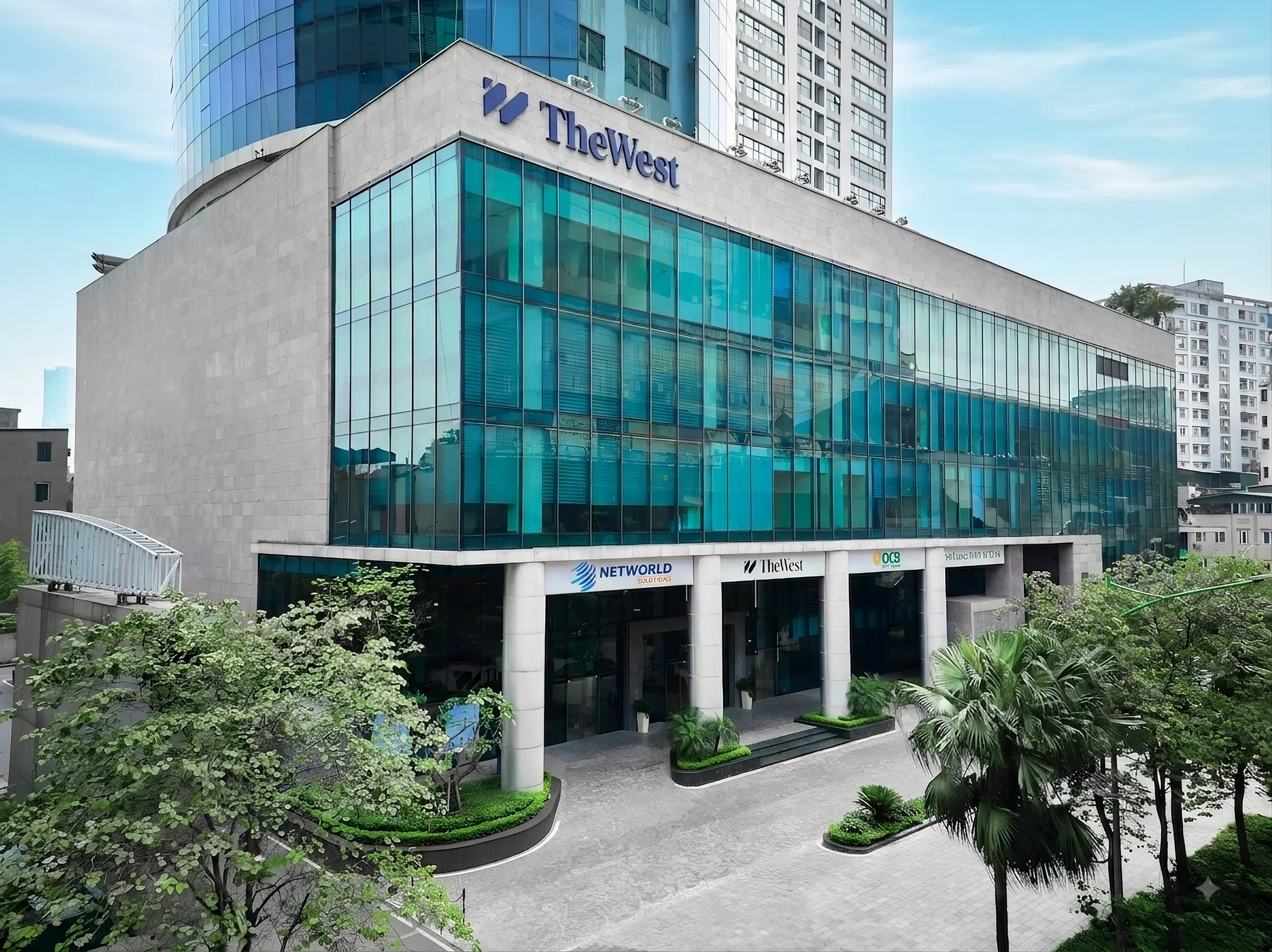 Toà nhà The West tại Hà Nội - nơi đặt văn phòng Networld Solutions chi nhánh Hà Nội
